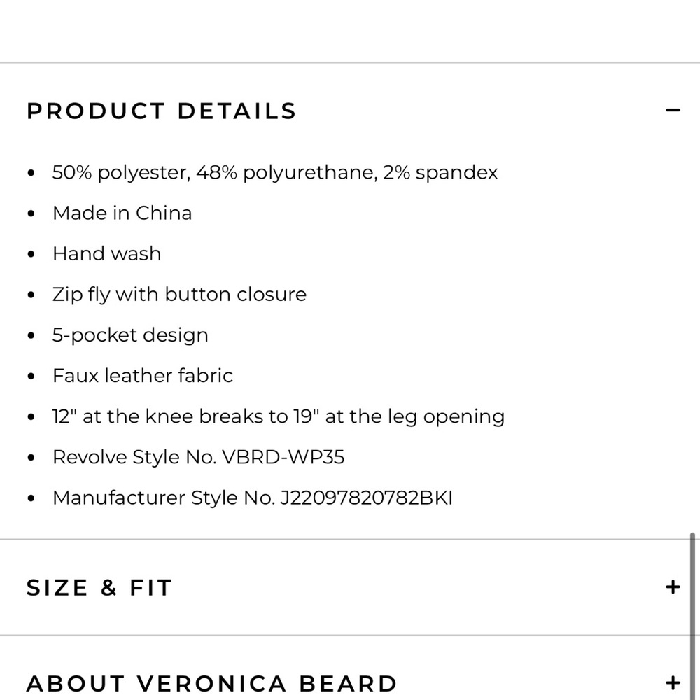 Veronica Beard High-Rise Stretch Vegan Leather Beverly Pant in Black - Picture 16 of 16